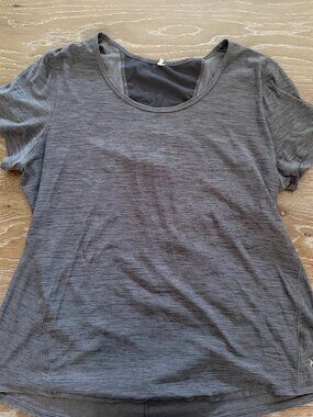 Womens Old Navy Active marled gray short sleeve shirt top size XL